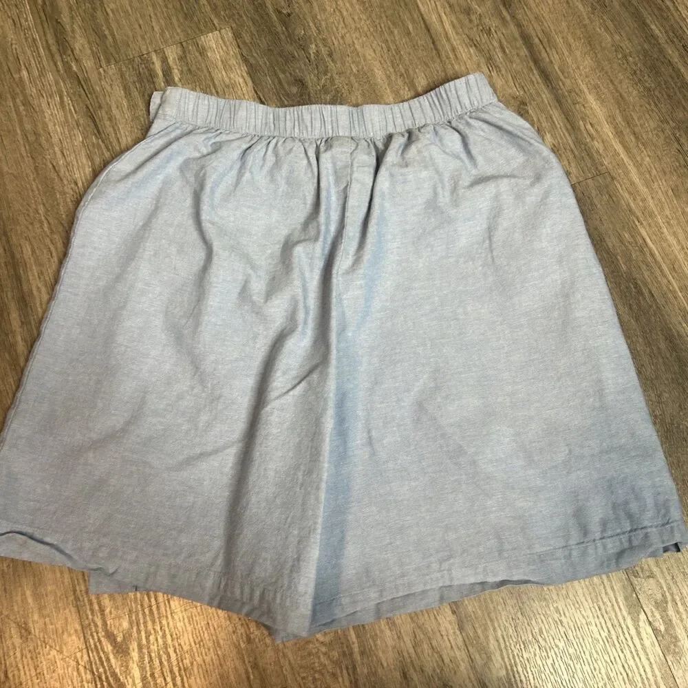 Blues Etc Vintage Cotton Wrap Skirt 9 Blue Butter Mom Country Coastal